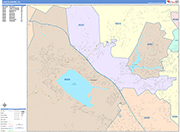 Lake Elsinore  Wall Map Color Cast Style